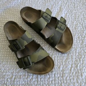 Birkenstock Unisex-Adult Arizona SF Desert Soil Camo Green Size M11